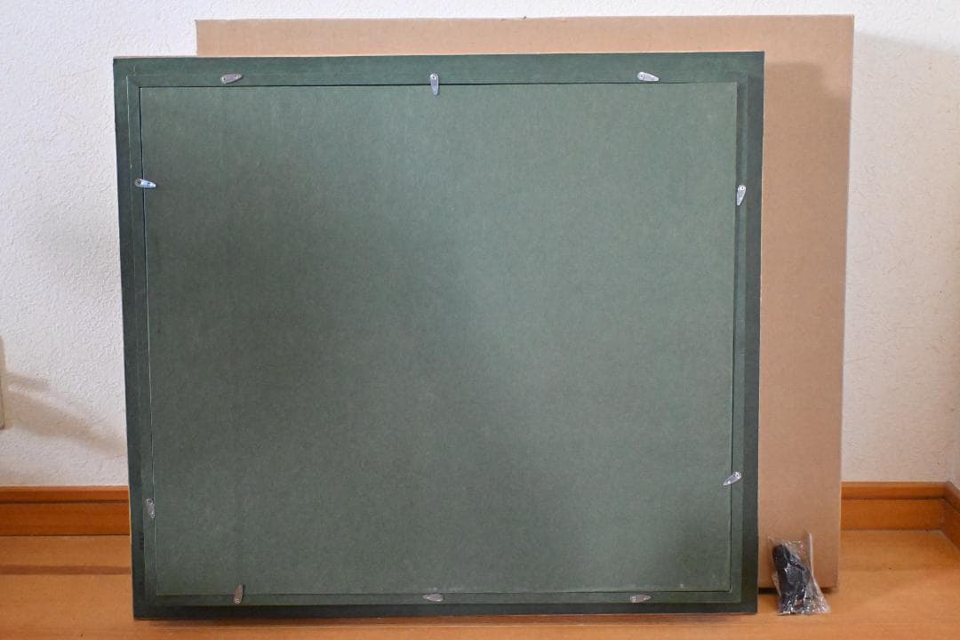 【額縁】新品F10高級☆木製油彩額・前面ガラス・ゴールド・白布・箱付アンティーク