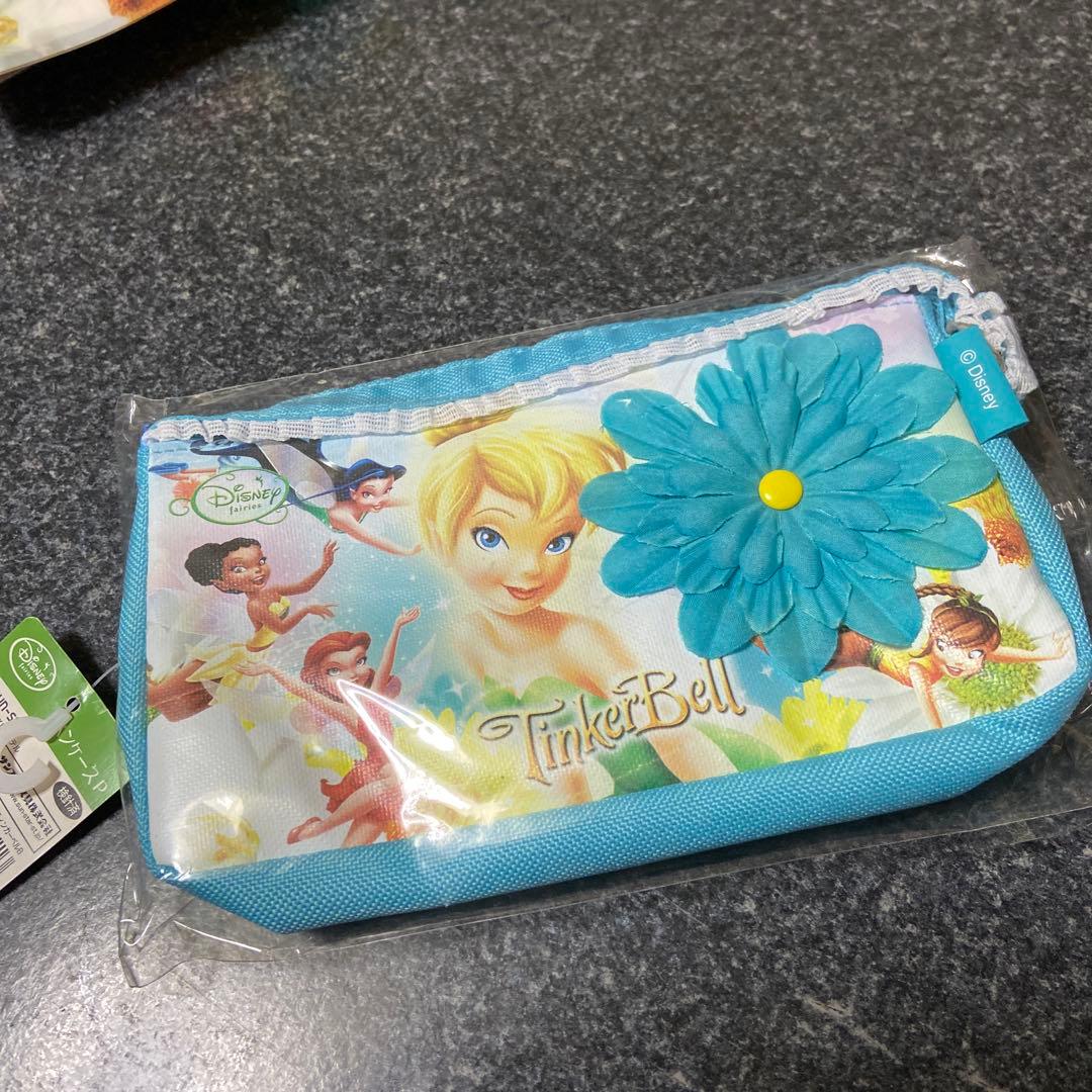 新品　サンスター　ディズニーティンカーベル　ペンケース＆下敷き＆メタルバッグ
