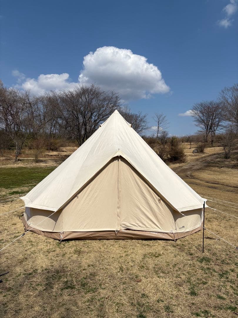 キャンプテント ベルテント ベージュ