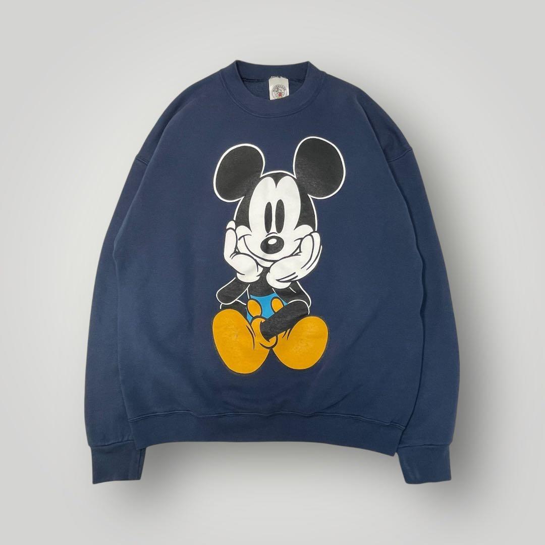 90s Disney MICKEY & CO. 青パンミッキー スウェット XL