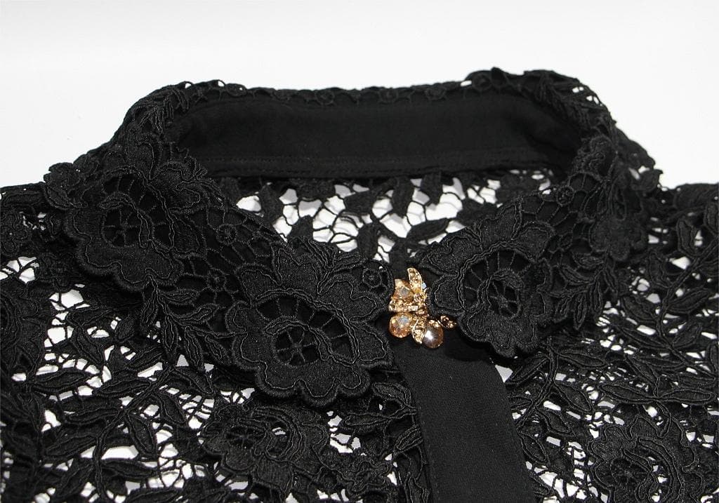 h*k様 セルフポートレイト ワンピース レース 黒 UK10 未使用 Rose