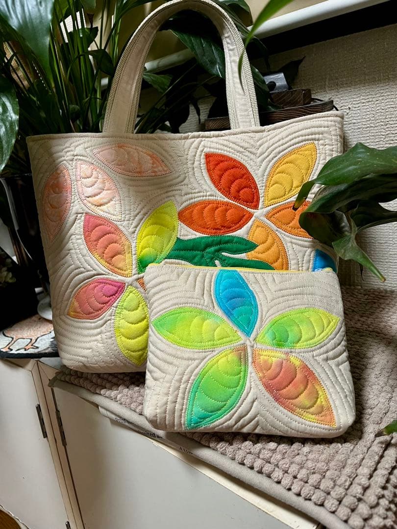 ハワイアンキルト　ハワイアンキルトバッグ　トートバッグ　パッチワーク