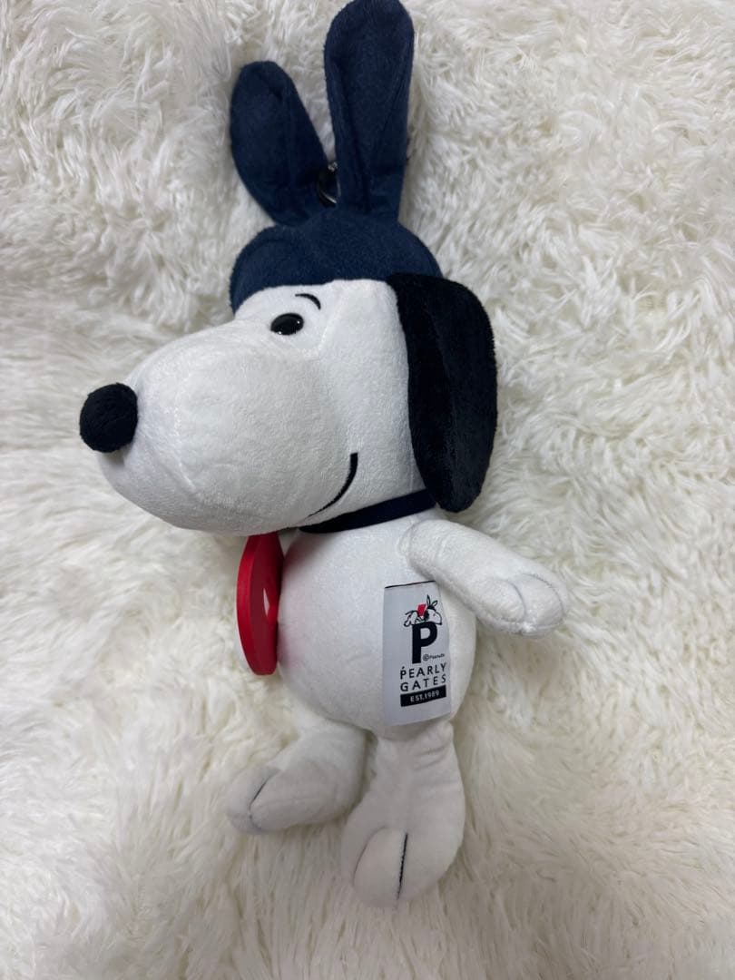 美品⭐️パーリーゲイツ×スヌーピー 耳付きSNOOPYぬいぐるみボールポーチ