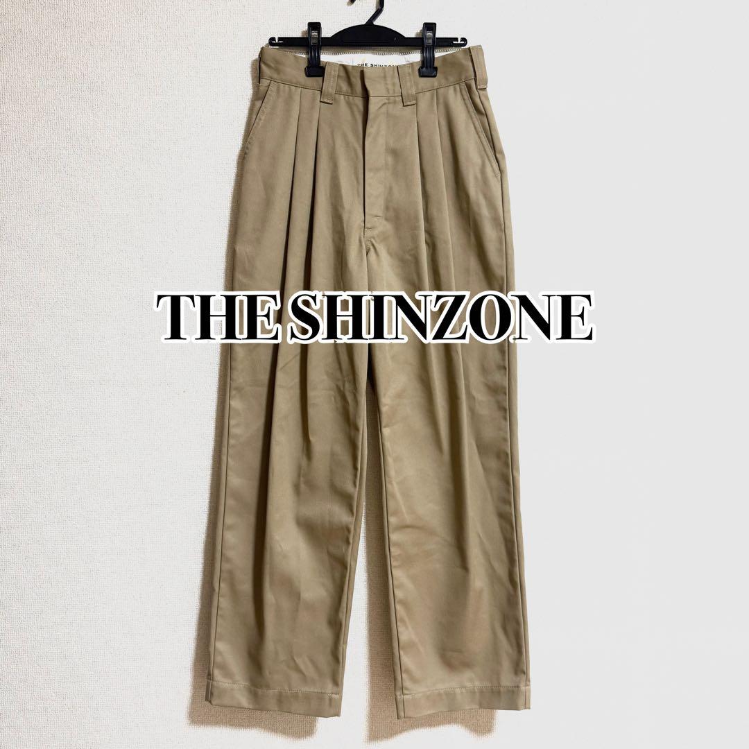 【美品】シンゾーン トムボーイパンツ ベージュ 36 タックパンツ