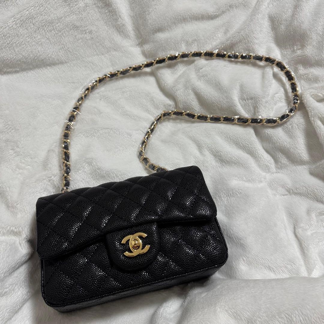 CHANEL ノベルティ チェーン ショルダー ハンドバッグ マトラッセ