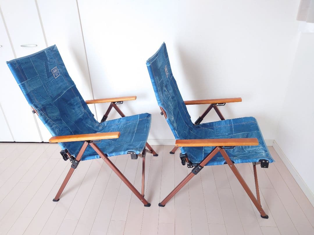 Coleman レイチェア インディゴレーベル デニム 2脚