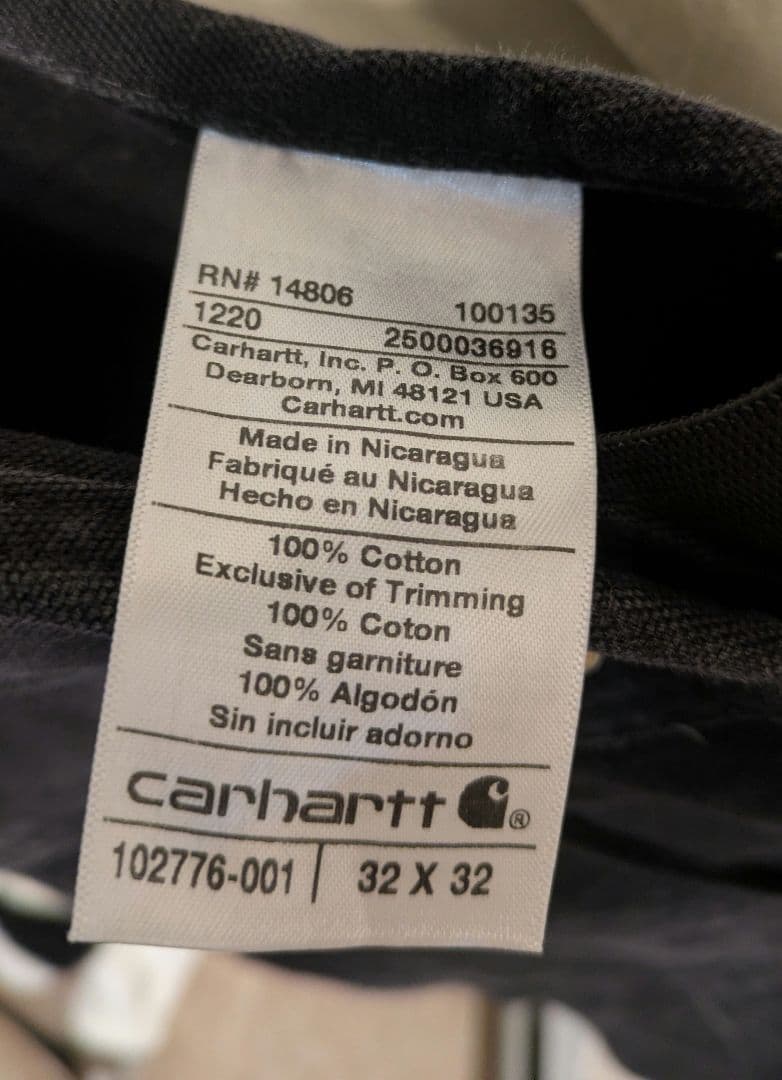 Carhartt ダブルニー ダックオーバーオール Black