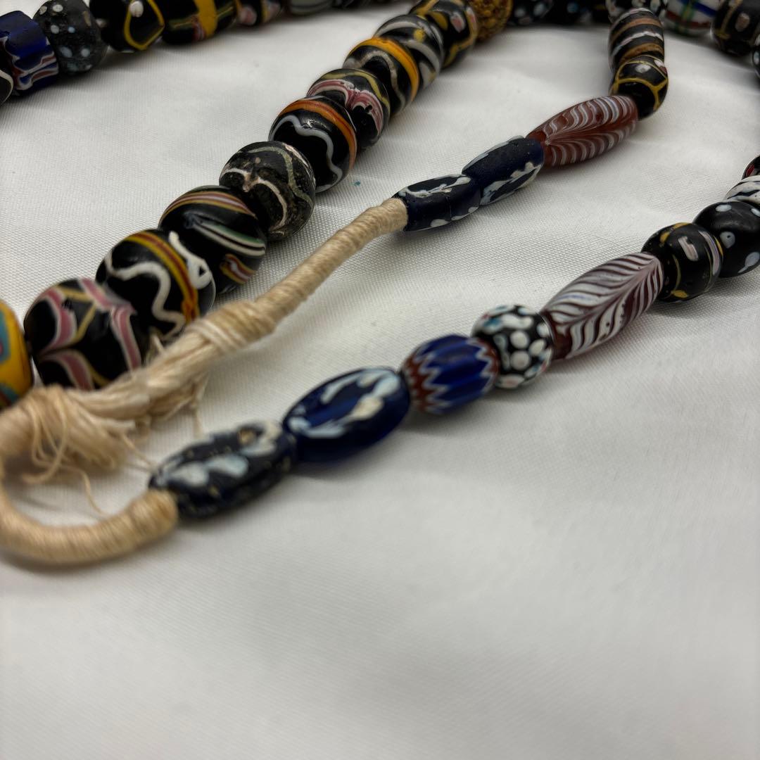 ヴェネチアントレードビーズミックス一連 とんぼ玉 アンティーク パーツ ガラス