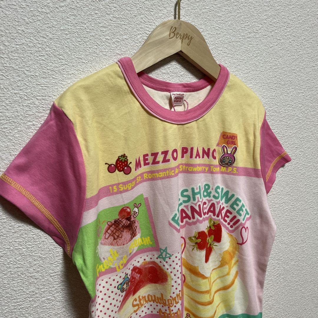 新品タグ付　メゾピアノ　mezzopiano　平成レトロ　Tシャツ　160