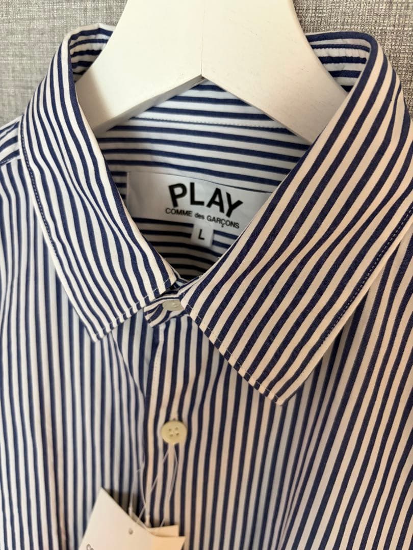 新品未使用⭐︎コムデギャルソン⭐︎プレイ シャツ ネイビーL