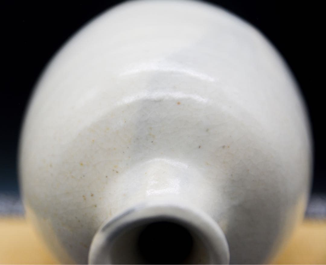 【金重素山】鶴山窯 粉引 徳利 共箱