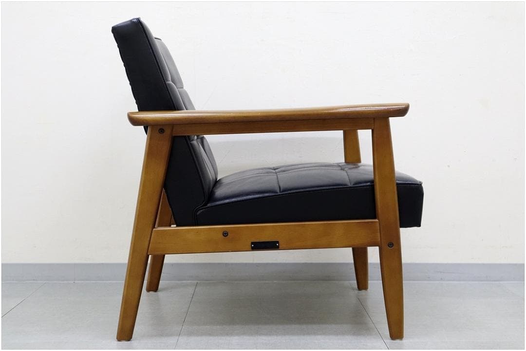 カリモク60 ロクマル Kチェア 1シーター スタンダード ブラック ソファ