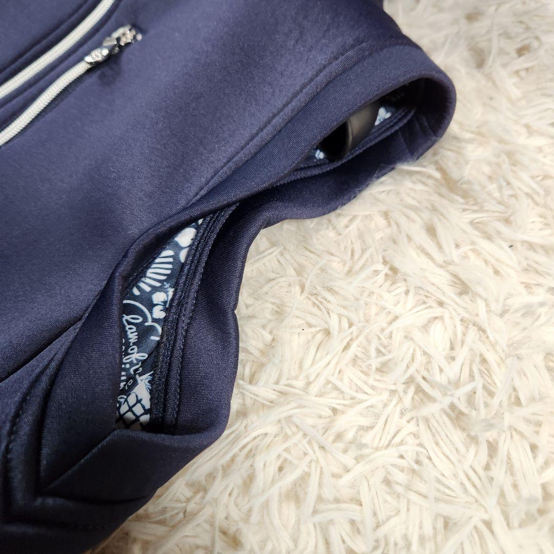 muta MARINE ボンディングベスト パーカー　ロゴ 2wayダブルジップ