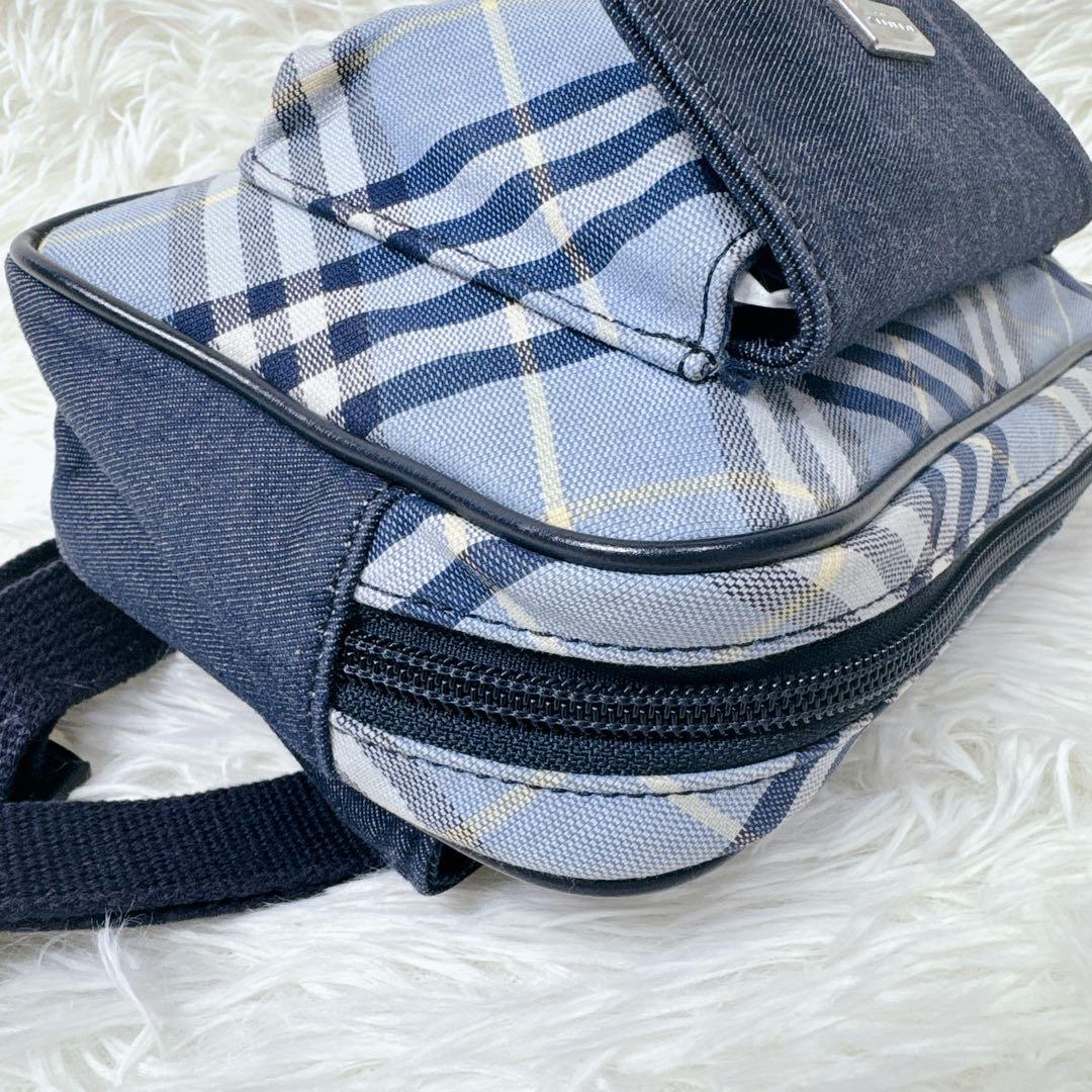 【美品】BURBERRY デニム調 ノバチェック ウエストバッグ ボディ 希少