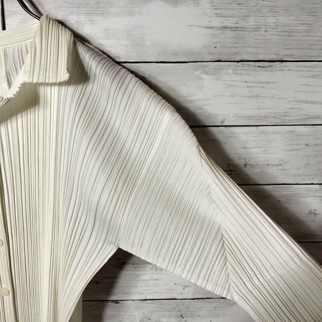 プリーツプリーズイッセイミヤケ ミドル丈ボレロカーディガン 開襟 オープンカラー