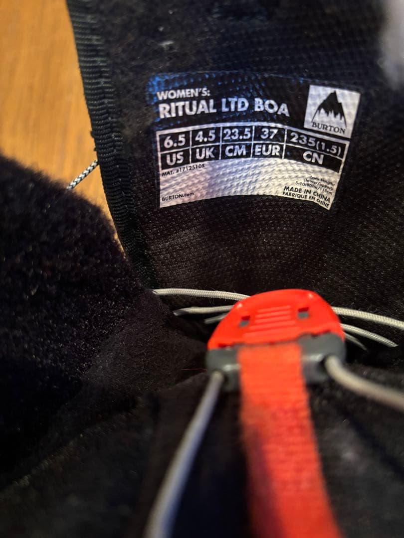 BURTON 23.5女性用スノーボードブーツ BOA RITUAL LTD