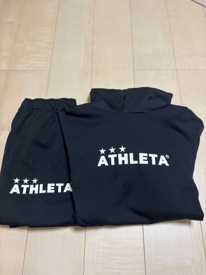 【美品】ATHLETA アスレタ 上下セットセットアップ 黒 M