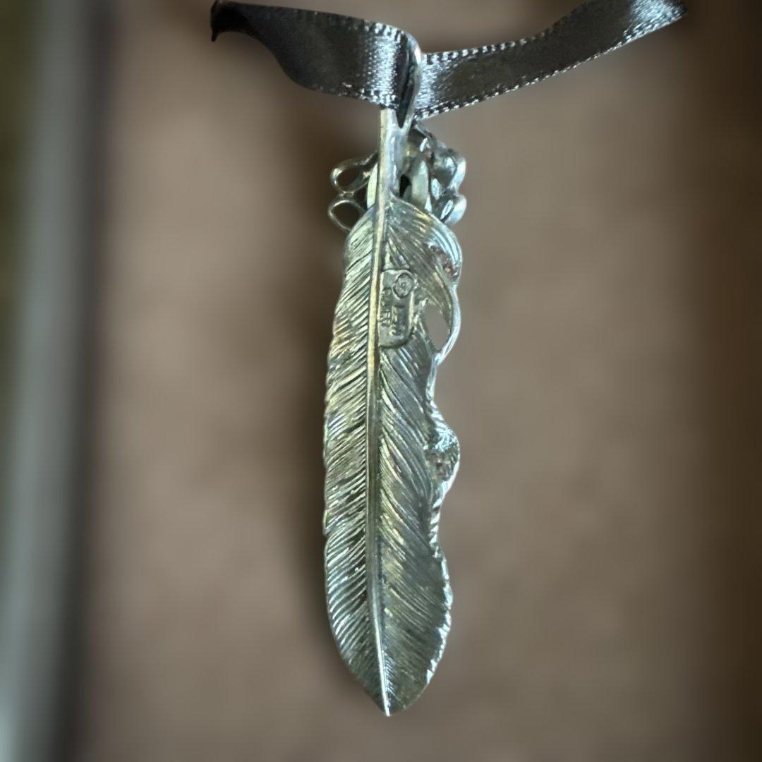 【新品・送料込】　buff ネックレスのトップ　シルバー×オニキス