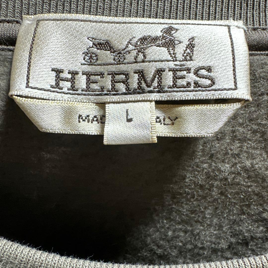 HERMES 馬の頭刺繍 トレーナー Lサイズ