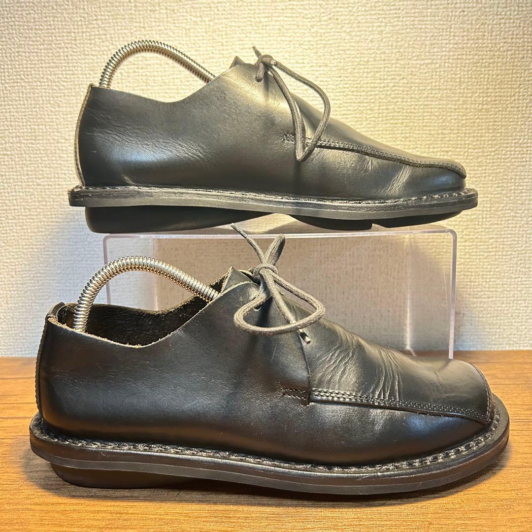 【美品・希少デザイン】trippen 黒 レザーレースアップシューズ 37