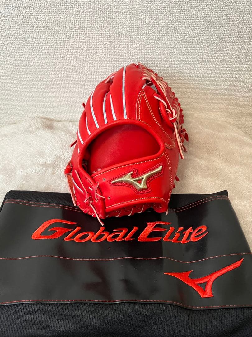 【希少　日本製】ミズノ　グローバルエリート　硬式外野手用　野球　グラブ