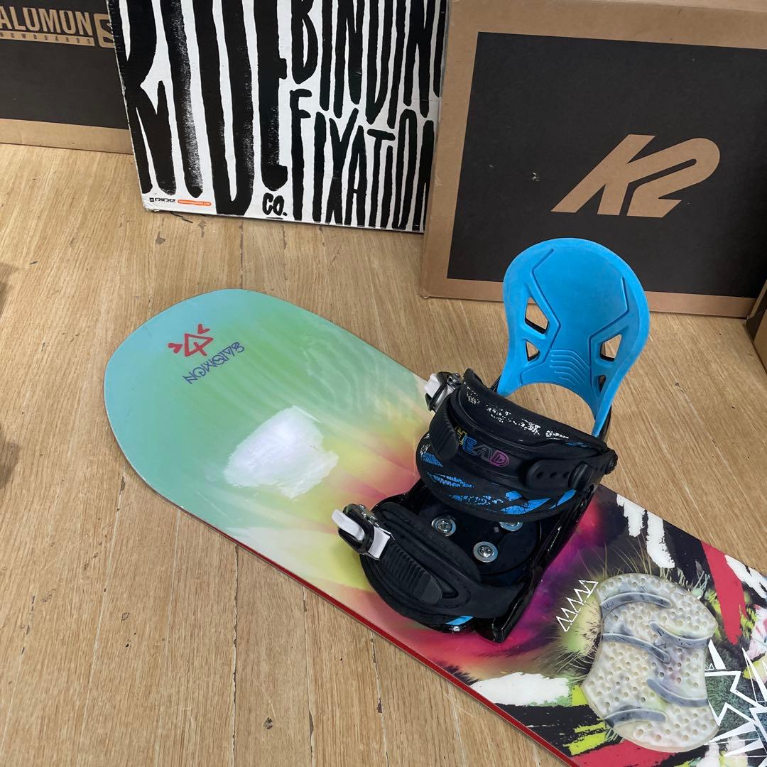 SALOMON×HEAD　サロモン　キッズスノーボードセット　ヘッドバイン付