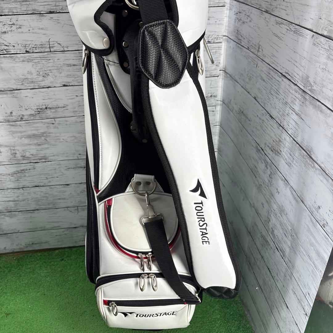 ツアーステージキャディバッグ ホワイト/ブラック