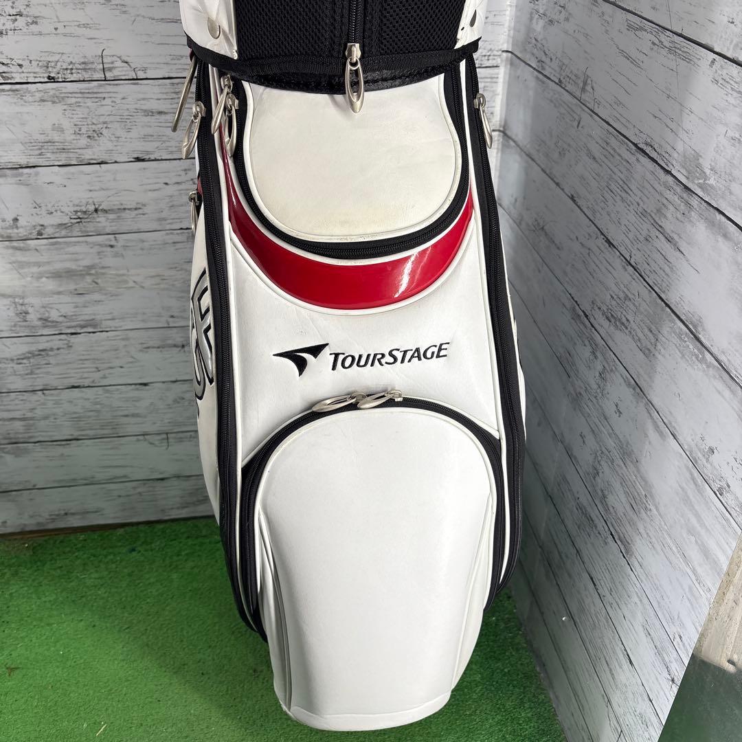 ツアーステージキャディバッグ ホワイト/ブラック