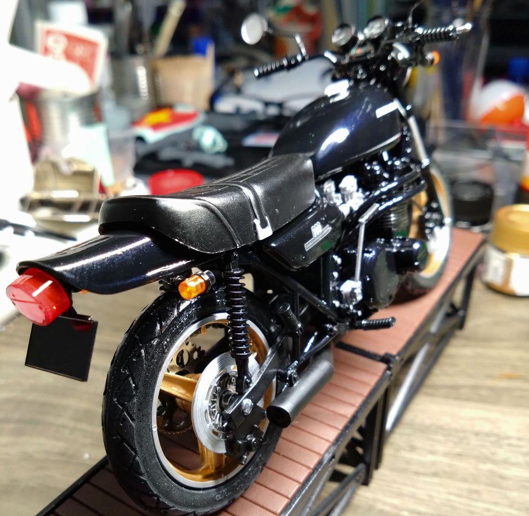 アオシマ 1／12 バイク　Z2 カワサキKawasaki750ブラック完成品