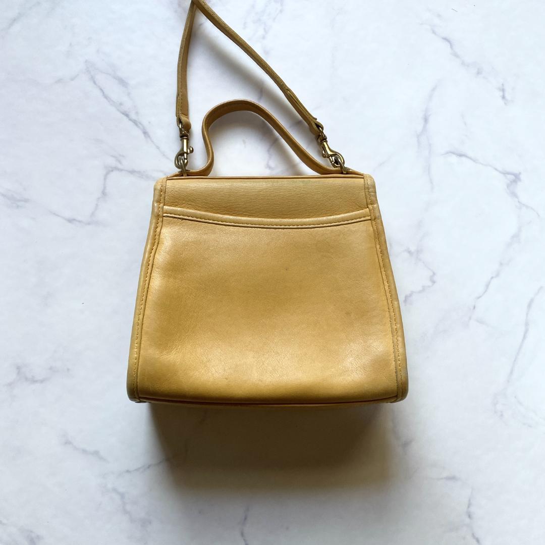 希少✨オールドコーチ 9985 USA製 ハンドバッグ マスタードイエロー