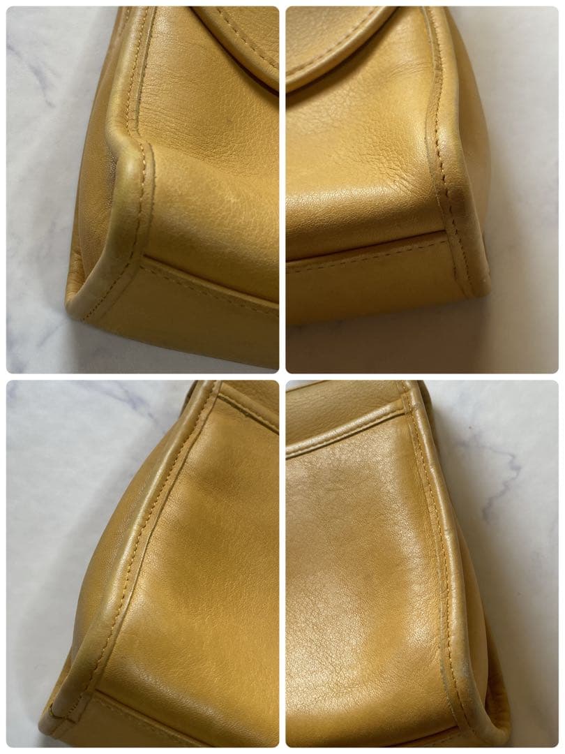 希少✨オールドコーチ 9985 USA製 ハンドバッグ マスタードイエロー