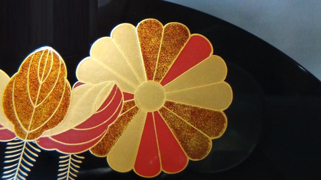 【 角藤弘悦作 手桶水指 】　輪島塗　菊桐文蒔絵　茶道具　未使用保管品