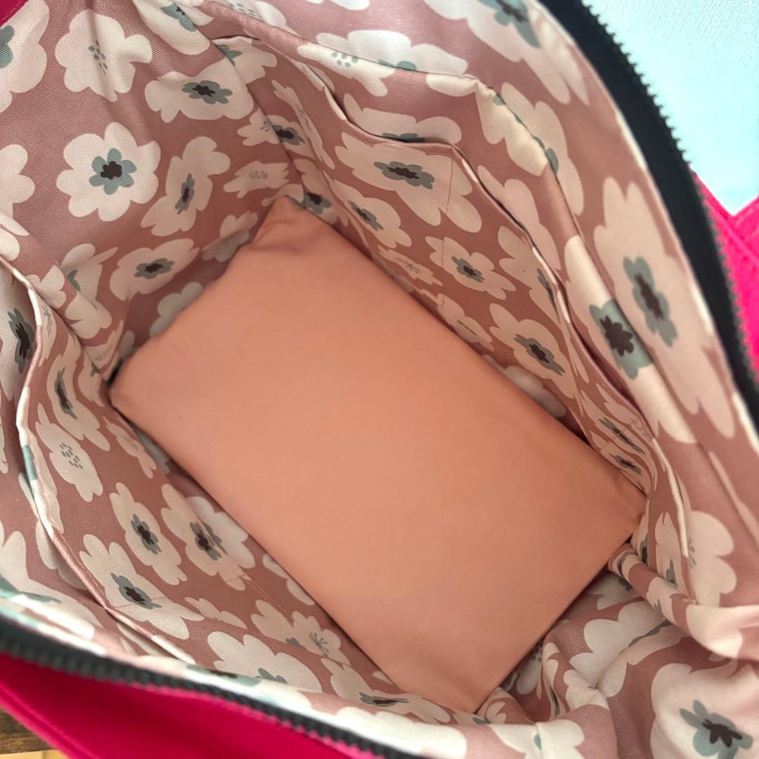 【JUNE】サイドポケット付きトートバッグL ファスナー開閉　倉敷8号帆布