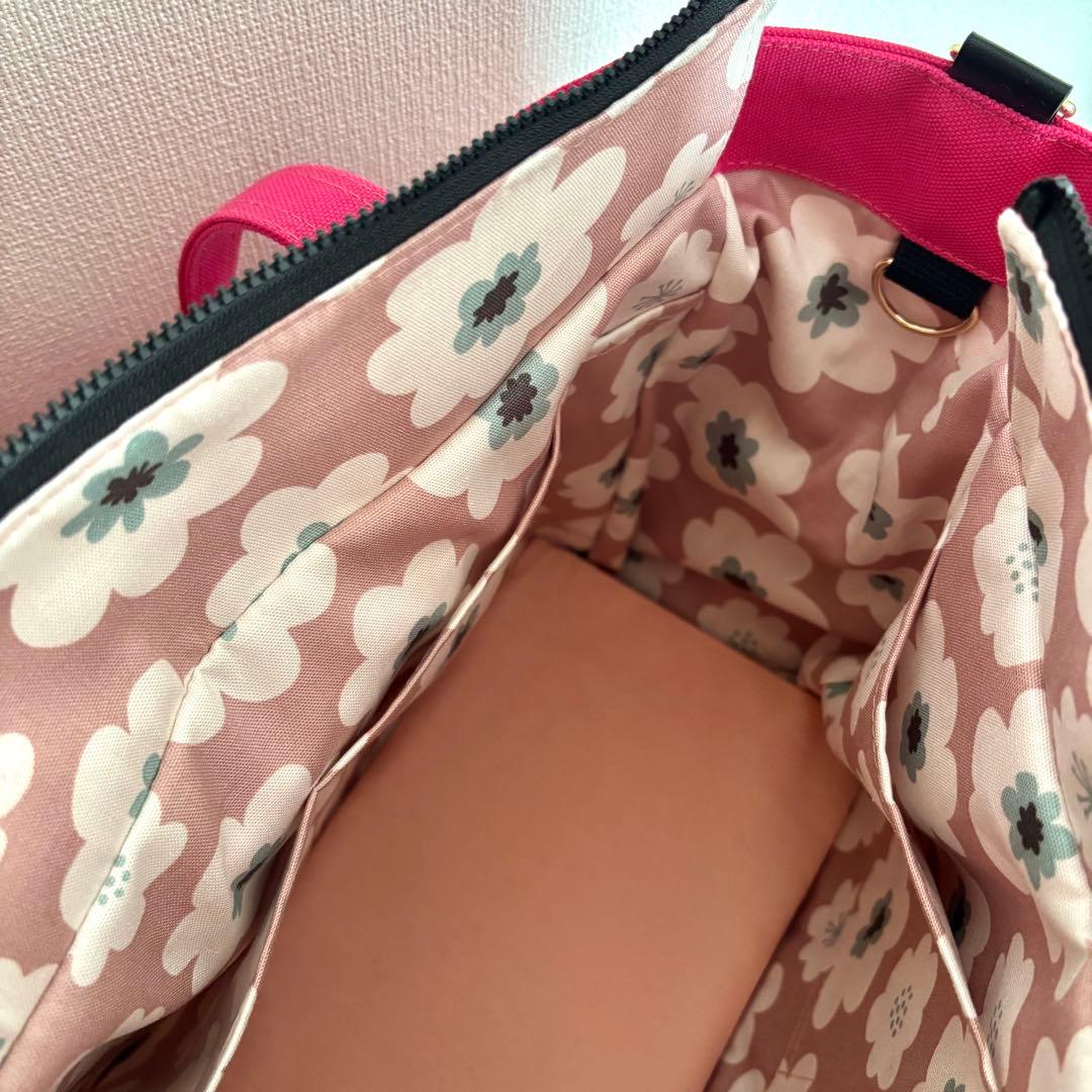 【JUNE】サイドポケット付きトートバッグL ファスナー開閉　倉敷8号帆布