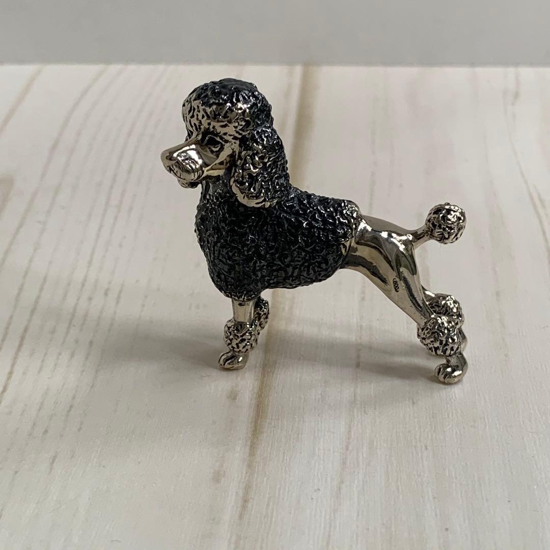 CHIMERAORO社　イタリー製アンティーク調シルバー製　プードル