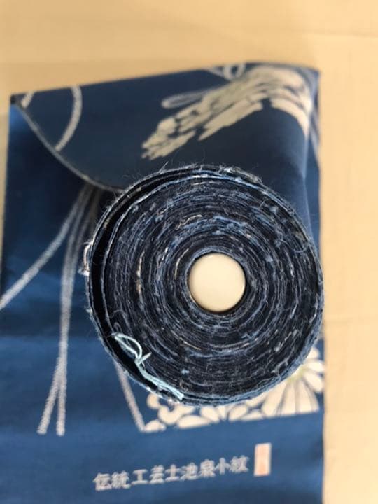 伝統工芸　長坂小紋染　八ッ目絣　源氏物語　40