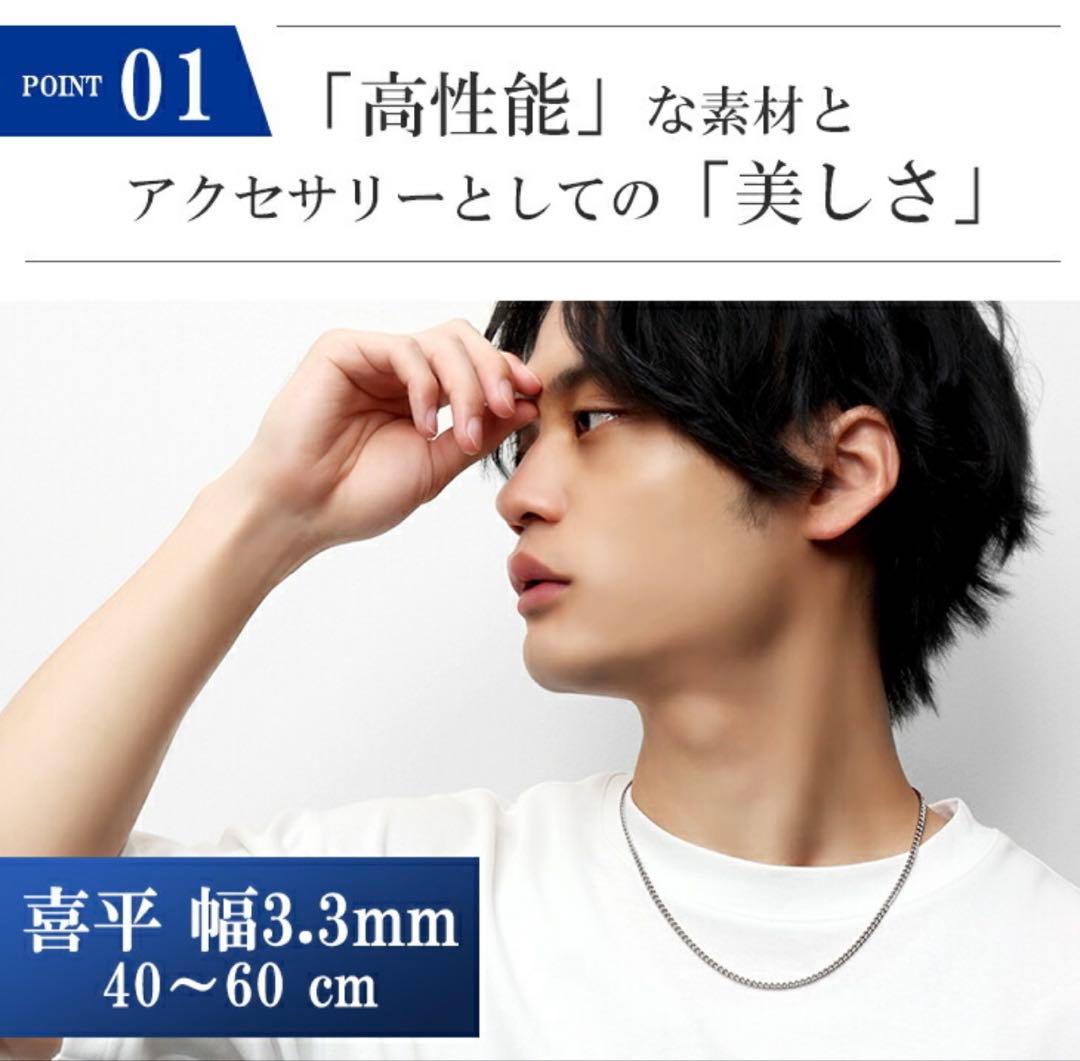 phiten ファイテン　純チタン チェーンネックレス　50cm