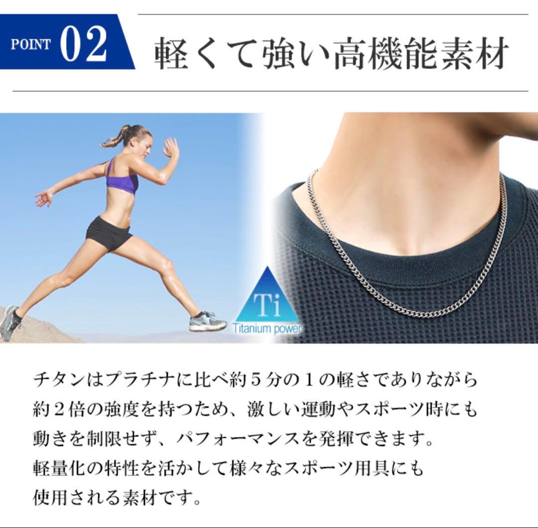 phiten ファイテン　純チタン チェーンネックレス　50cm