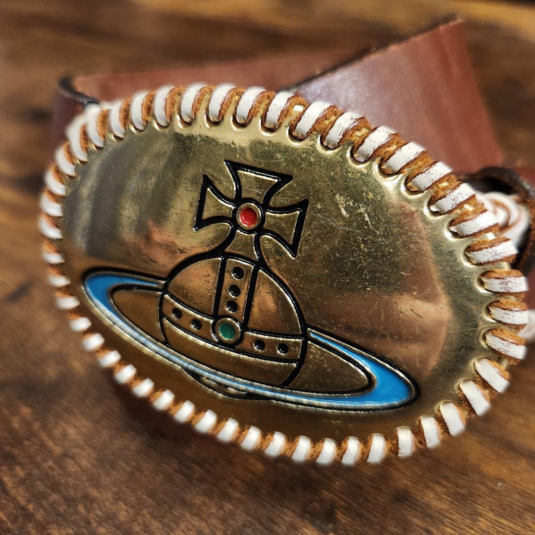 【レア】Vivienne ヴィヴィアン ベルト オーブ(ブラウン×ゴールド)