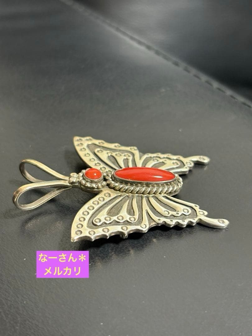 ハーマンスミス コーラル＊バタフライ2WAY ブローチ & ペンダントトップ