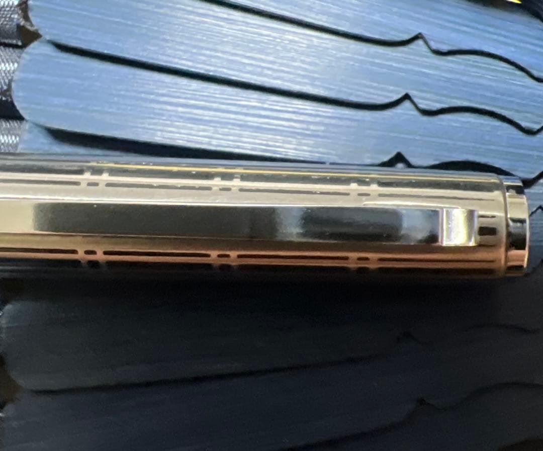 新人応援‼️美品‼️PLATINUM 高級万年筆 18KWG SUS幾何学模様