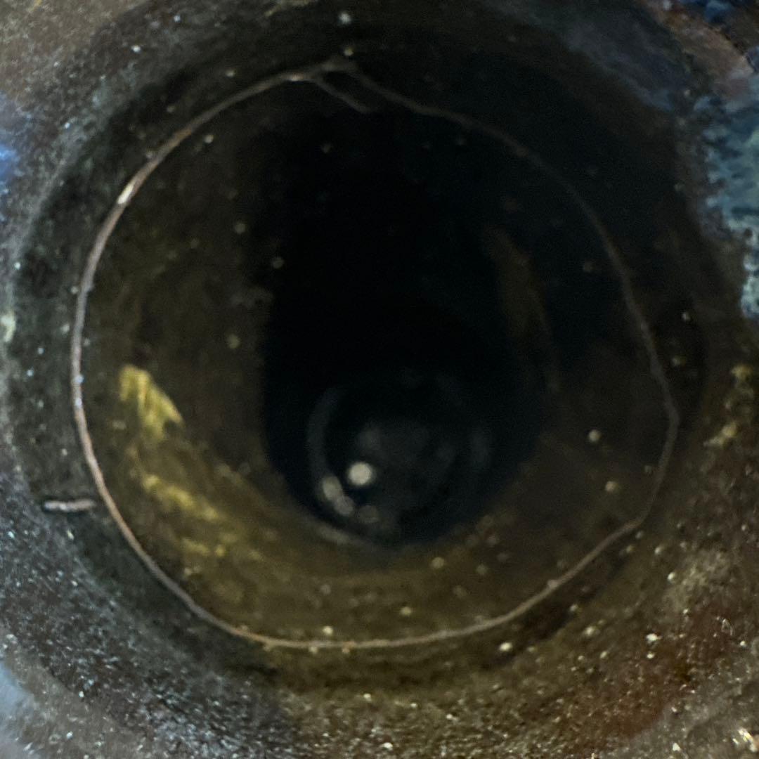 【壺屋焼】故.小橋川永弘.緑釉唐草壺.大