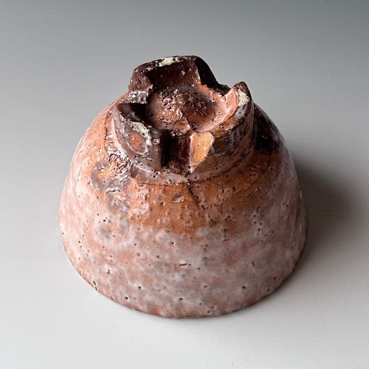 茶道具　萩焼　割高台　茶碗　岡田裕　共箱　陶芸　茶会　稽古　山口県