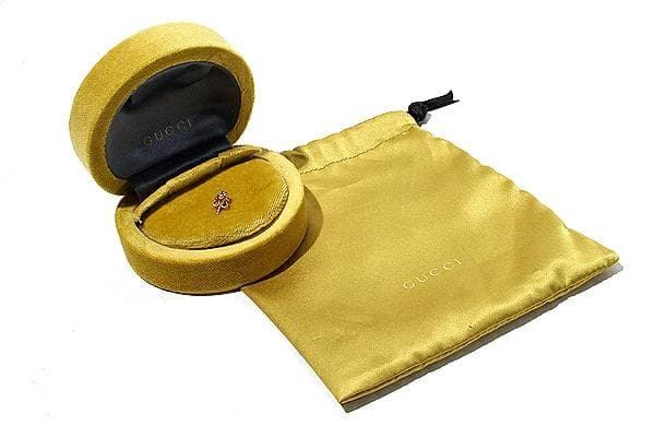 GUCCI グッチ インターロッキングG K18 イエローサファイア ピアス