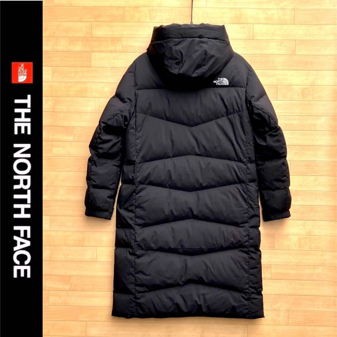 美品 ザ ノースフェイス ダウンコート S ロングダウン 黒 ダウンジャケット