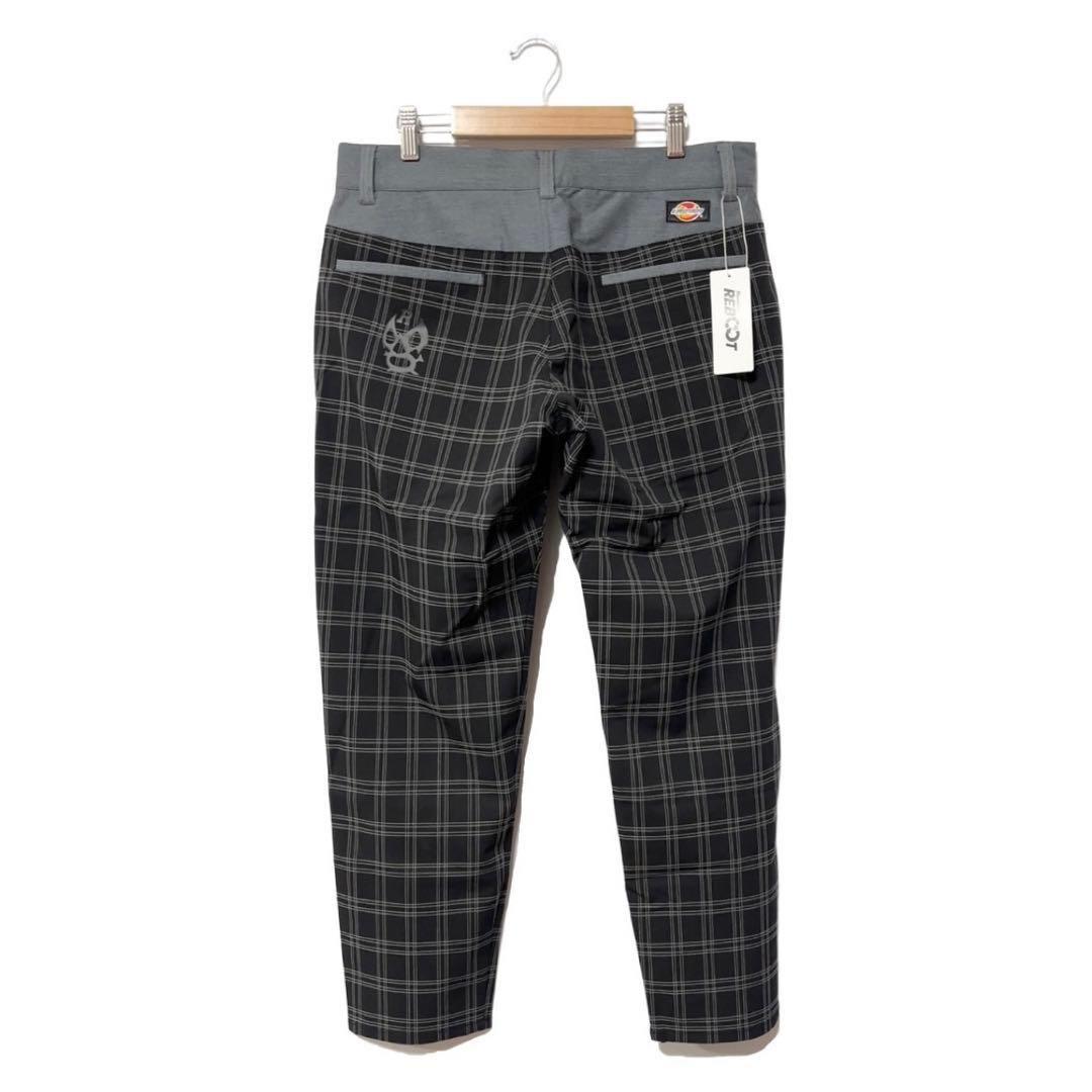 新品 ラッセルノ ゴルフ チェックパンツ ブラック L 5
