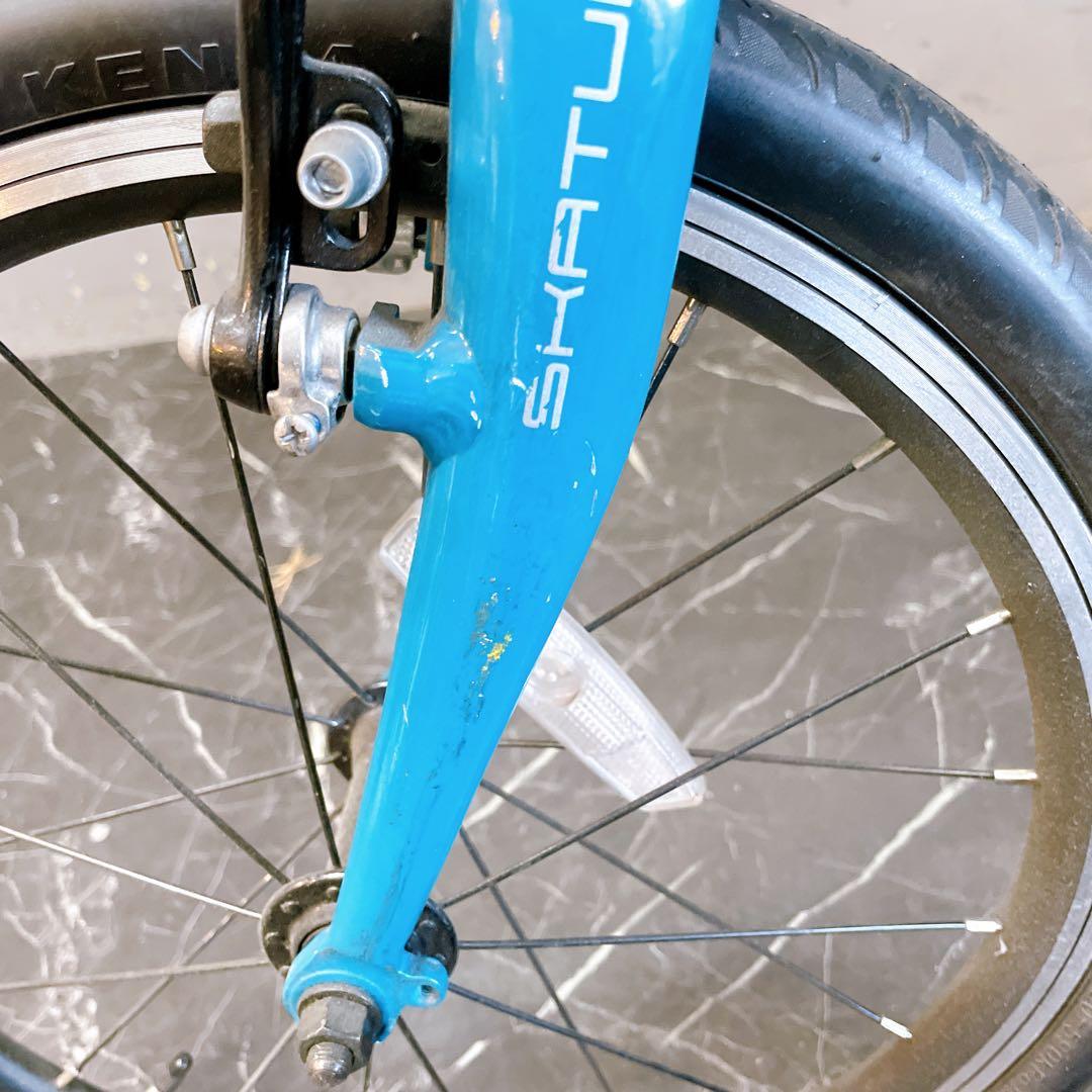 【921】ロードバイク風 子供車 Number ブルー 補助輪付き