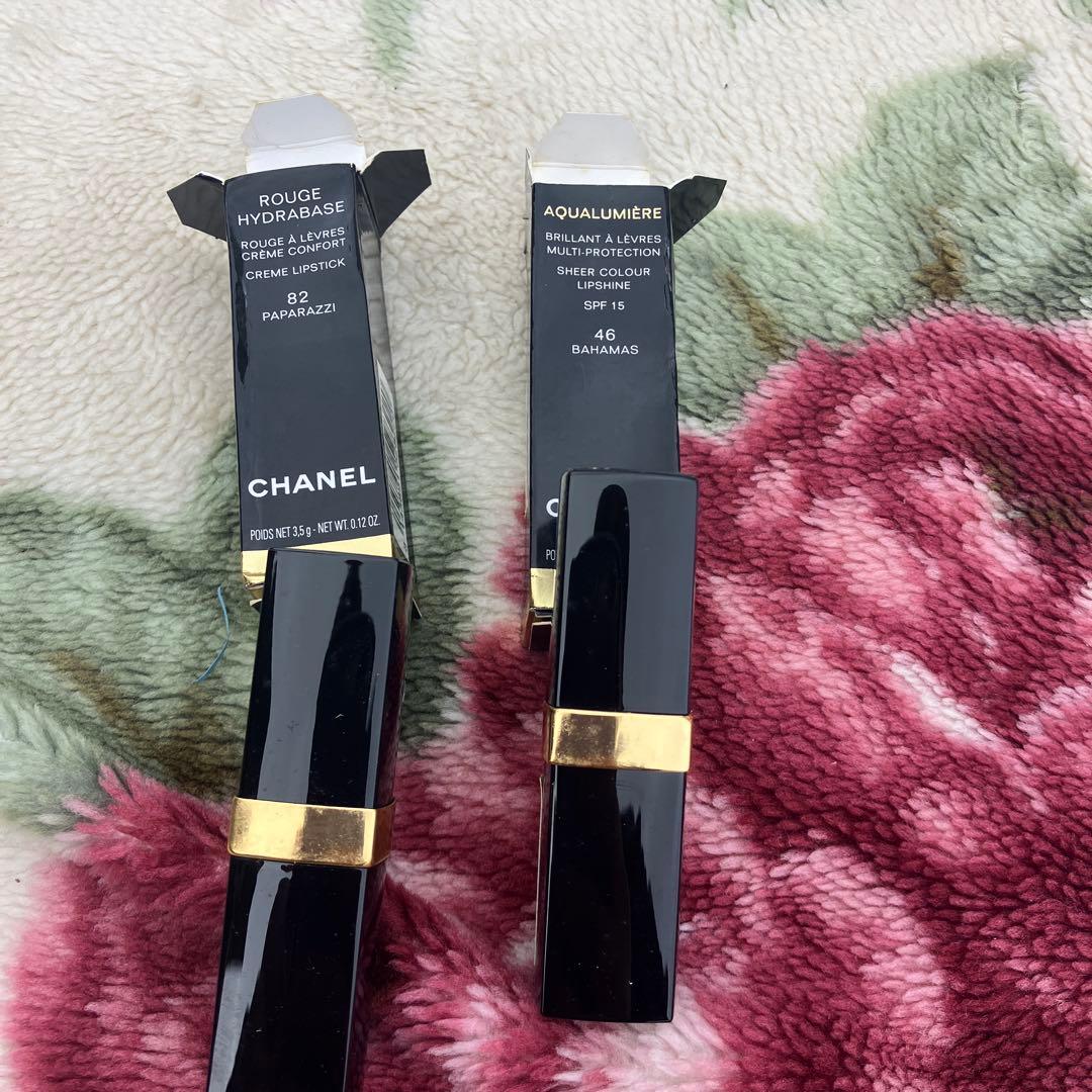 シャネル　リップ　鏡　メイクアップベース