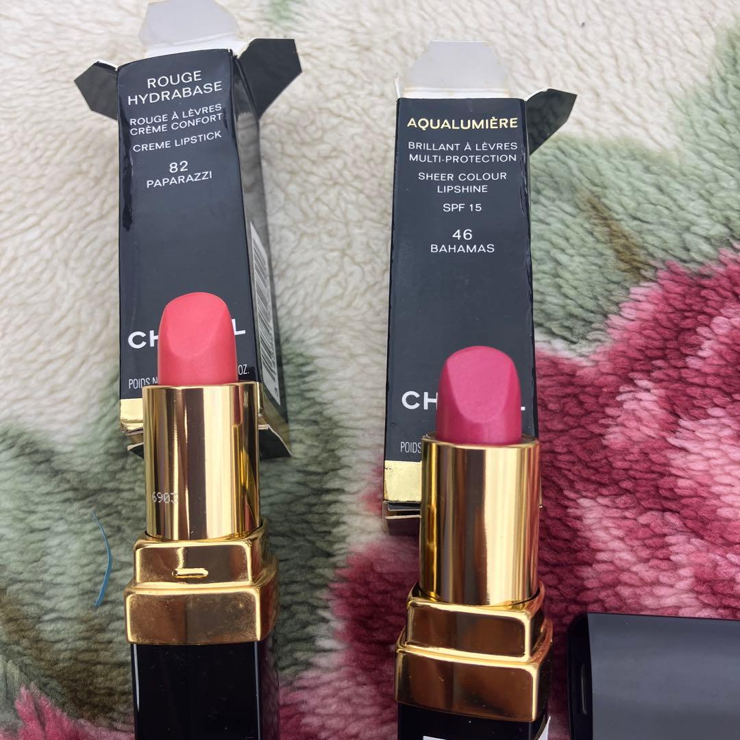 シャネル　リップ　鏡　メイクアップベース