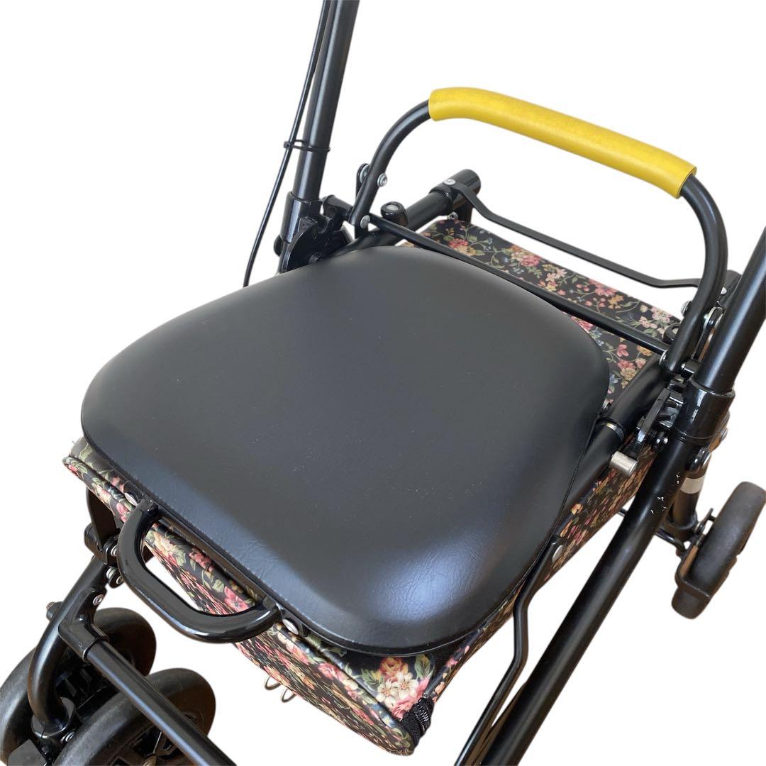 象印ベビー ウィズワン・シャオ シルバーカー ブラックフレーム Bフラワー 軽量